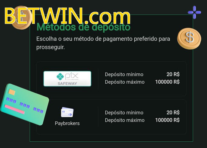 O cassino BETWIN.combet oferece uma grande variedade de métodos de pagamento